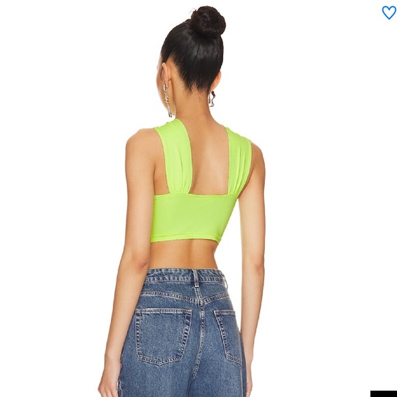 Superdown Kacie Cross Over Top in Highlighter Size: XS - Picture 3 of 8